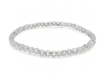 Crack-Bergkristall-Armband A 4mm Perlen
