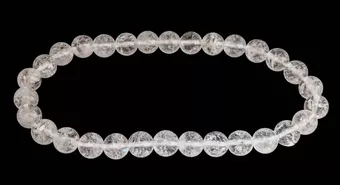 Crack-Bergkristall-Armband A 6mm Perlen