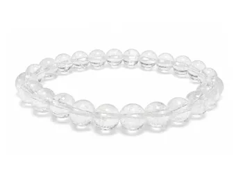 Crack Bergkristall AB Armband 8mm Perlen
