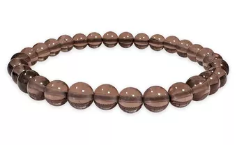 Rauchiger Bergkristall-Armband A 6mm Perlen