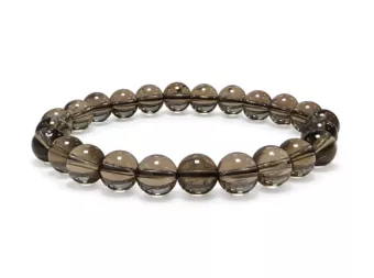 Rauchiger Bergkristall-Armband A 8mm Perlen