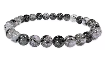 Bergkristall-Turmalin-Armband AA 5.5-6.5mm Perlen