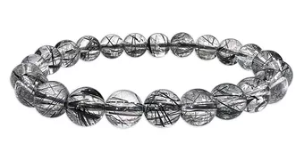 Bergkristall-Turmalin-Armband AAA 8mm Perlen