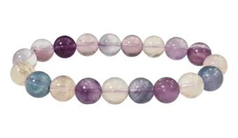 Mehrfarbiges Fluorit-Armband AA 10mm Perlen
