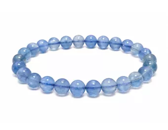 Blaue Fluorit AA Armband 6-7mm Perlen
