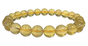 Gelbes Fluorit-Armband AAA 8-9mm Perlen