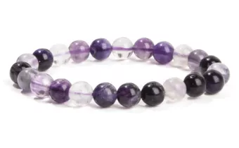 Violettes Fluorit-Armband AB 8mm Perlen