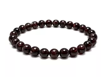 Roter Granat-Armband AA mit 6-mm-Perlen