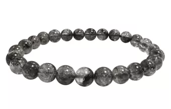 Herkimer-Kristallarmband mit 7–8 mm großen Perlen