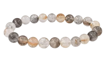 Herkimer-Kristallarmband mit 7,5–8,5 mm großen Perlen