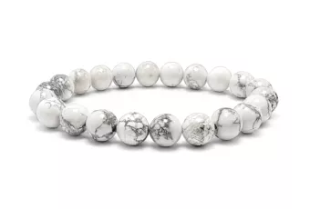 Howlith Armband A 8mm Perlen