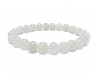 Armband aus weißem Jade A mit 8-mm-Perlen