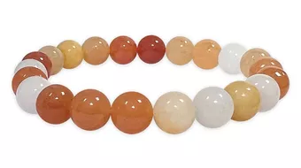 Armband mehrfabig Jade en Perlen 8mm