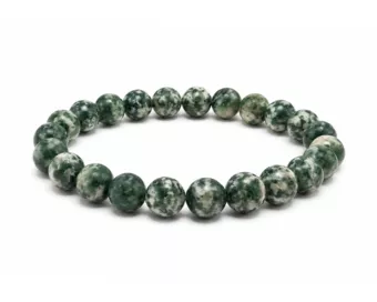 Armband aus grünem Jade AB mit 8-mm-Perlen