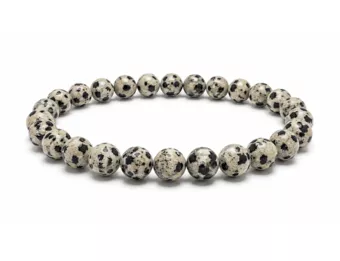 Dalmatinerjaspis A Armband mit 6-7-mm-Perlen