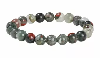 Blutjaspis Armband AB Perlen 8-9 mm