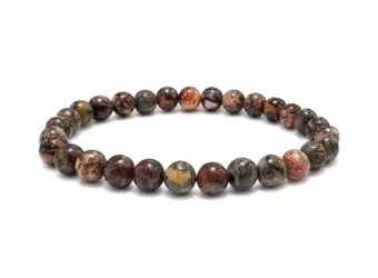 Leopardenjaspis-Armband A 6-7mm Perlen