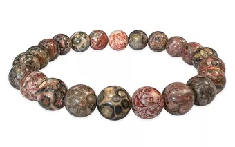 Leopardenjaspis-Armband A 8-9mm Perlen