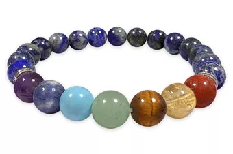 Lapislazuli 7 Chakren A Perlenarmband 8mm