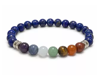 Lapislazuli 7 Chakren A Perlenarmband 8mm