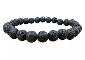 Lava-Stein Armband AB 6mm Perlen