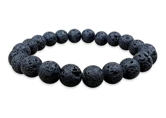 Lava-Stein Armband AB 8mm Perlen