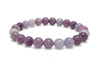 Lepidolith Armband A Perlen 8 mm