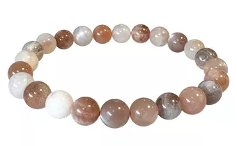 Multicolor-Mondstein-Armband AA 7.5-8.5mm Perlen