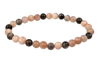 Dunkles Multicolor-Mondstein-Armband A 6-7mm Perlen