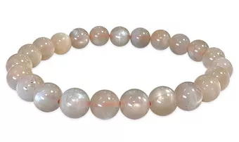 Graues Mondstein-Armband, AA-Perlen, 8 mm
