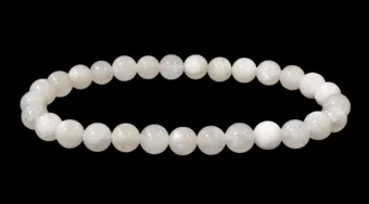 Weißer Mondstein-Peristerit Armband AB 6-7mm Perlen