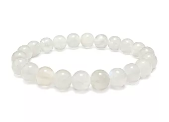 Weißer Mondstein-Peristerit Armband AA 8mm Perlen