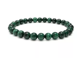 Armband aus dunklem Malachit AA mit 6–7-mm-Perlen