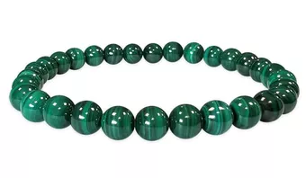 Dunkles Malachit-Armband AAA 6-7mm Perlen