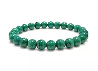 Armband aus heller Malachit AA mit 6–7-mm-Perlen