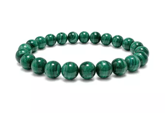 Armband aus hellem Malachit AA mit 8–9-mm-Perlen