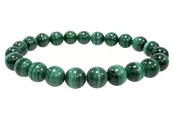 Helles Malachit-Armband AAA 8-9mm Perlen