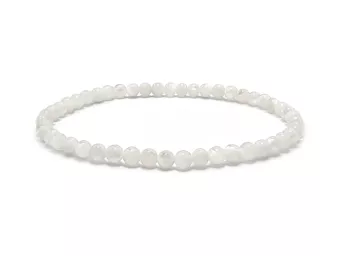 Weißes Perlmutt Armband A Perlen 4 mm