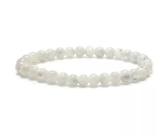 Armband aus weißem Perlmutt mit 6-mm-Perlen