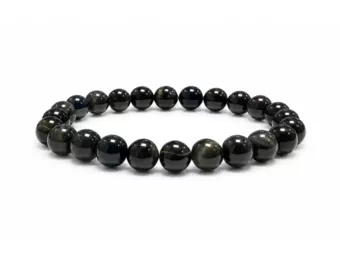 Falkenauge-Armband AA mit 8-mm-Perlen
