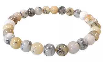 Bracciale in Opale Dendritica A perle 6-7mm