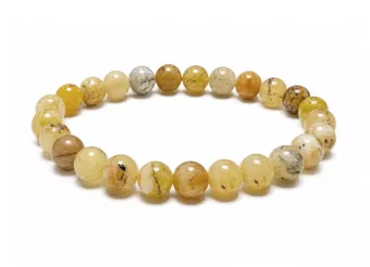 Gelber Opal-Armband A 8mm Perlen