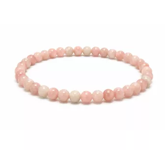 Armband aus rosa Opal A mit 4-mm-Perlen