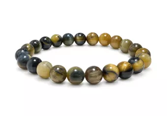 Goldenes Tigerauge Armband A Perlen 8 mm