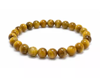 Armband aus goldenem Tigerauge AA mit 8-mm-Perlen