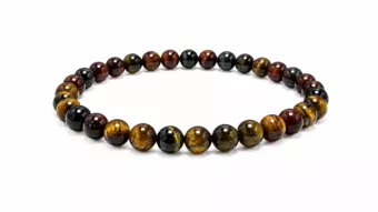 Mehrfarbiges Tigerauge-Armband A 6 mm Perlen