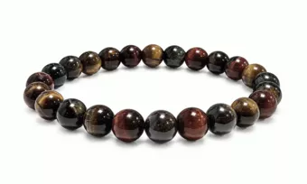 Armband aus mehrfarbigem Tigerauge A mit 8-mm-Perlen