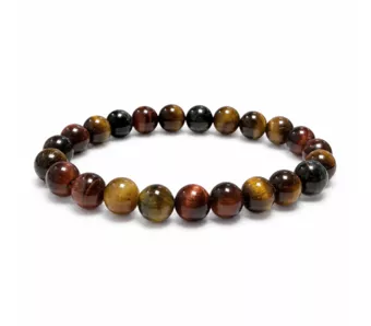 Mehrfarbiges Tigerauge-Armband AA mit 8-mm-Perlen