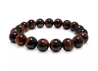 Rotes Tigerauge Armband A Perlen 10 mm