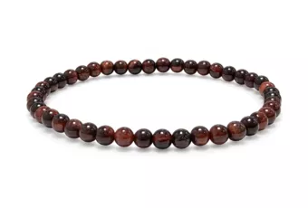 Rotes Tigerauge Armband A Perlen 4 mm